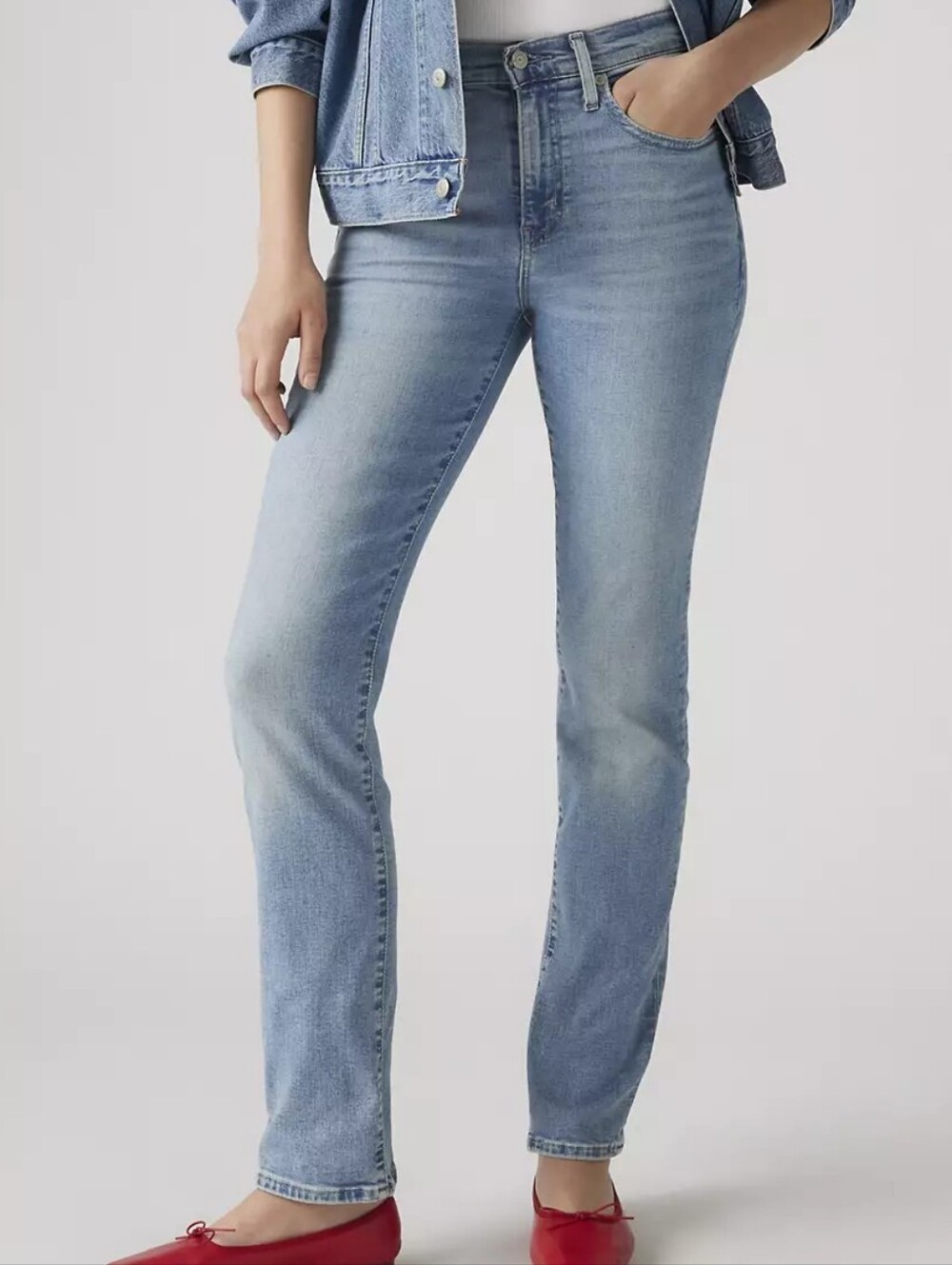Levi’s 724 High Rise Straight Jeans W26 L30 Eternal Indigo Light